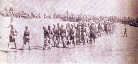 金门古宁头海滩的解放军战俘