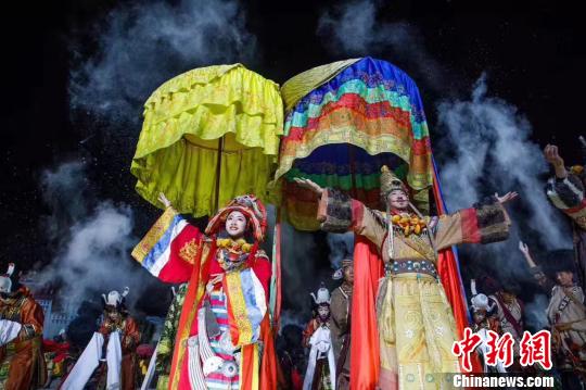 藏文化大型史诗剧《文成公主》演出图 《文成公主》剧场供图 摄