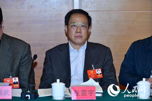 全国政协委员、河南省科技厅厅长张震宇--人民网记者于凯-摄