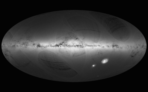 盖亚探测器初步绘制的银河系地图