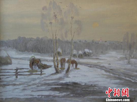 俄罗斯油画《冬日》 刘锡菊 摄